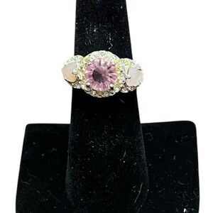 Vintage Avon Legacy Riches Ring Pink Sz 6 NIB Vague Riche Heritage Rose Silver